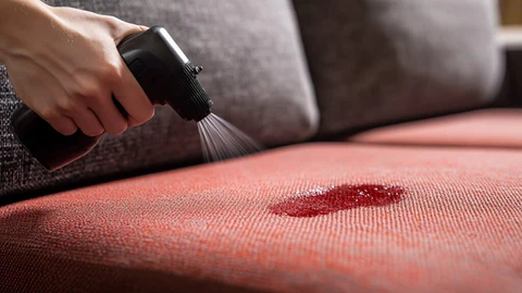 ta bort blod från soffa